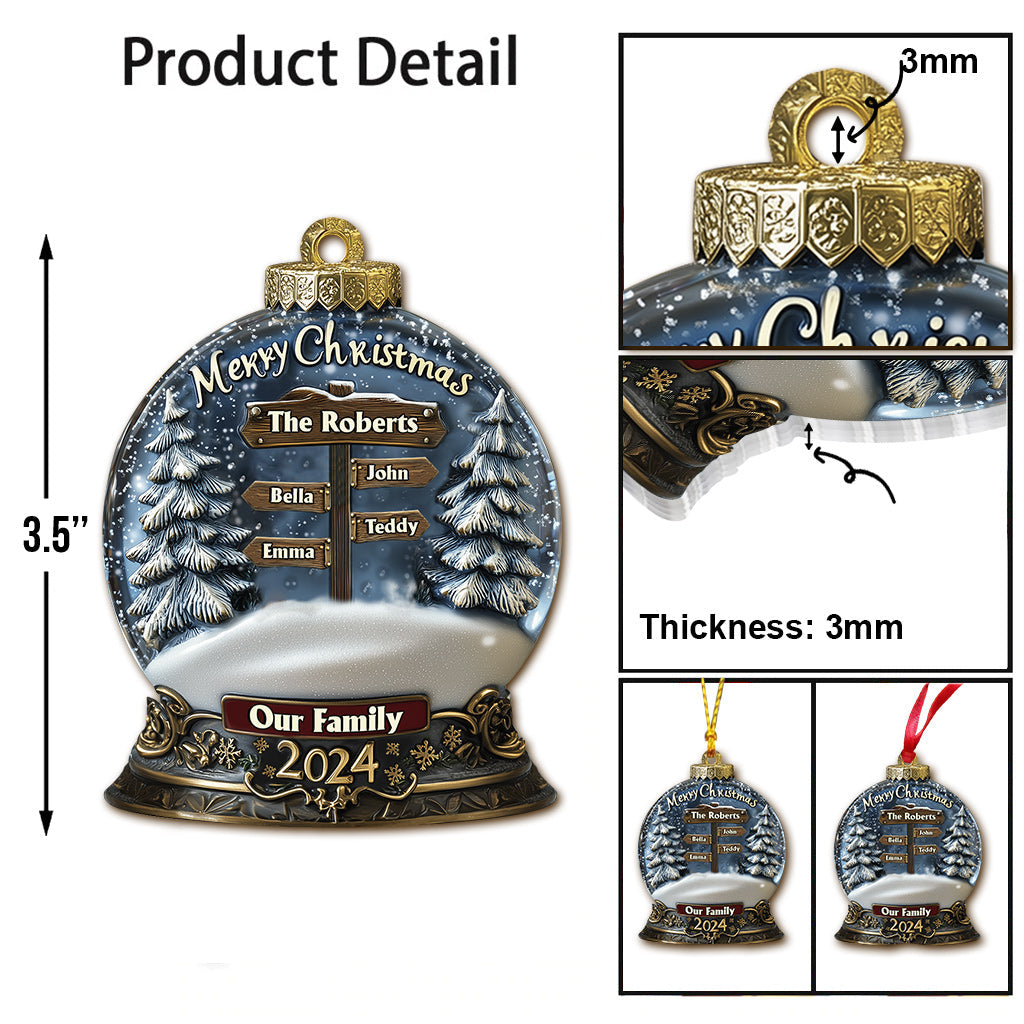 Joyeux Noël 2024 - Ornement familial personnalisé
