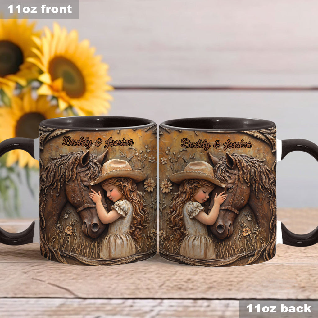 Just A Girl Who Loves Horse - Personalized Horse Accent Mug