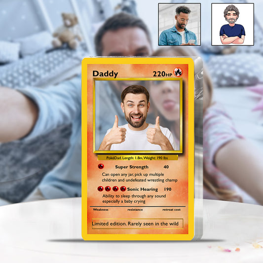 Poke Dad Best Dad Ever - Personalized Monster Trainer Custom Shaped Acrylic Plaque