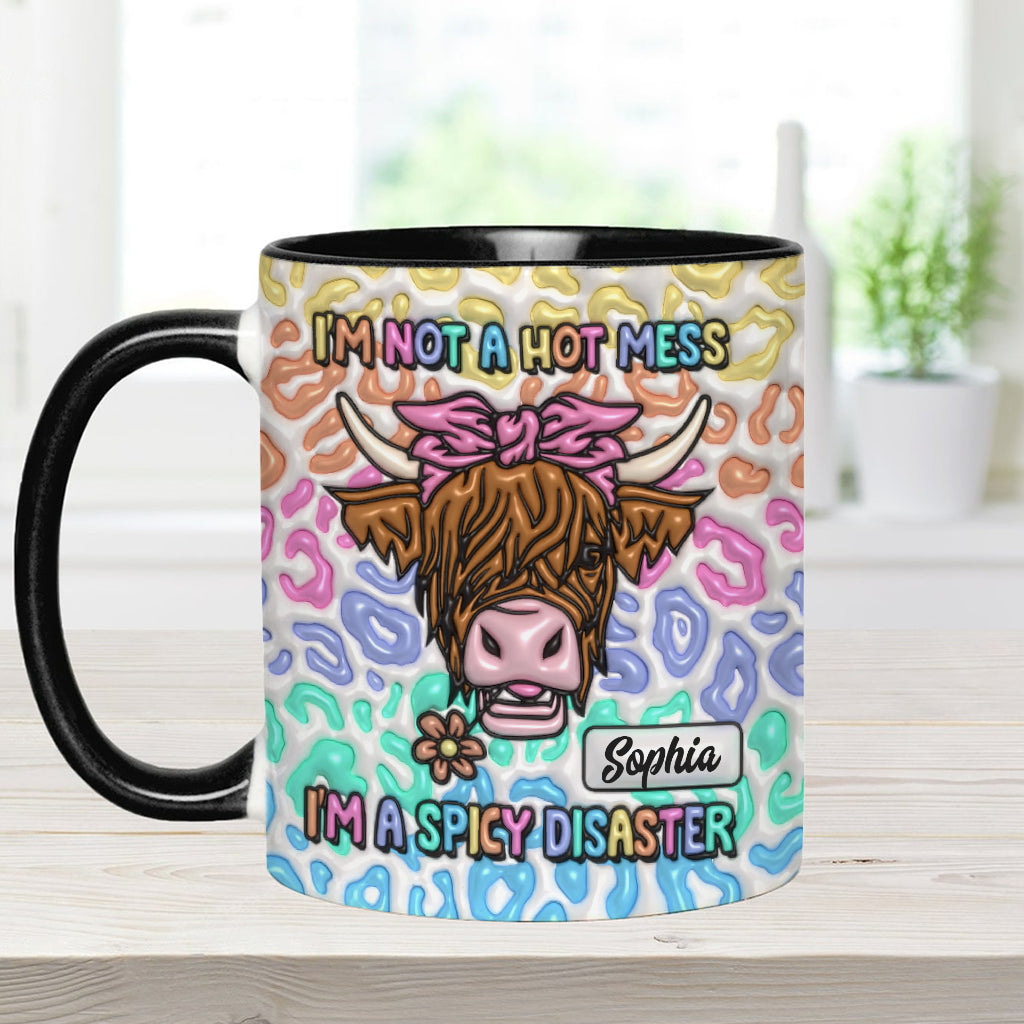 I'm Not A Hot Mess - Personalized Accent Mug