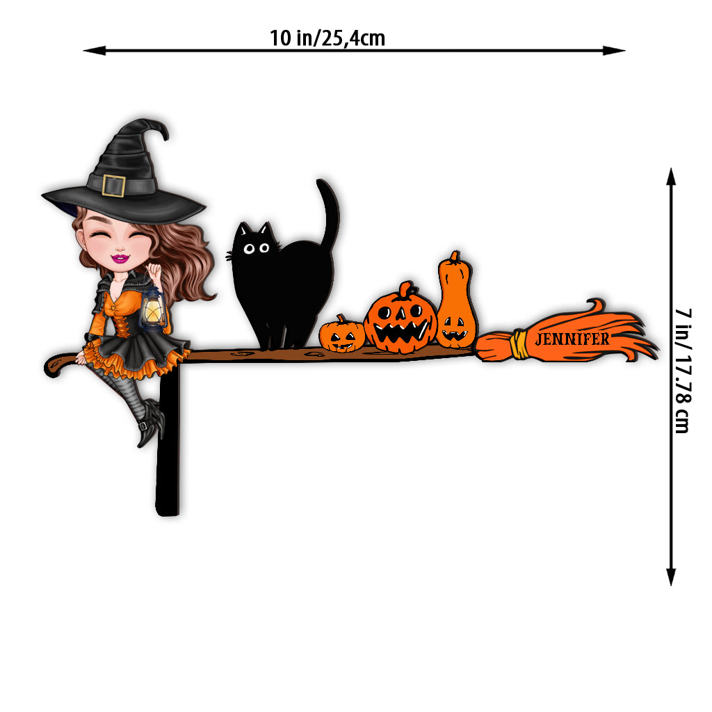 The Witch Is In - Personalized Witch Door Frame Decoration