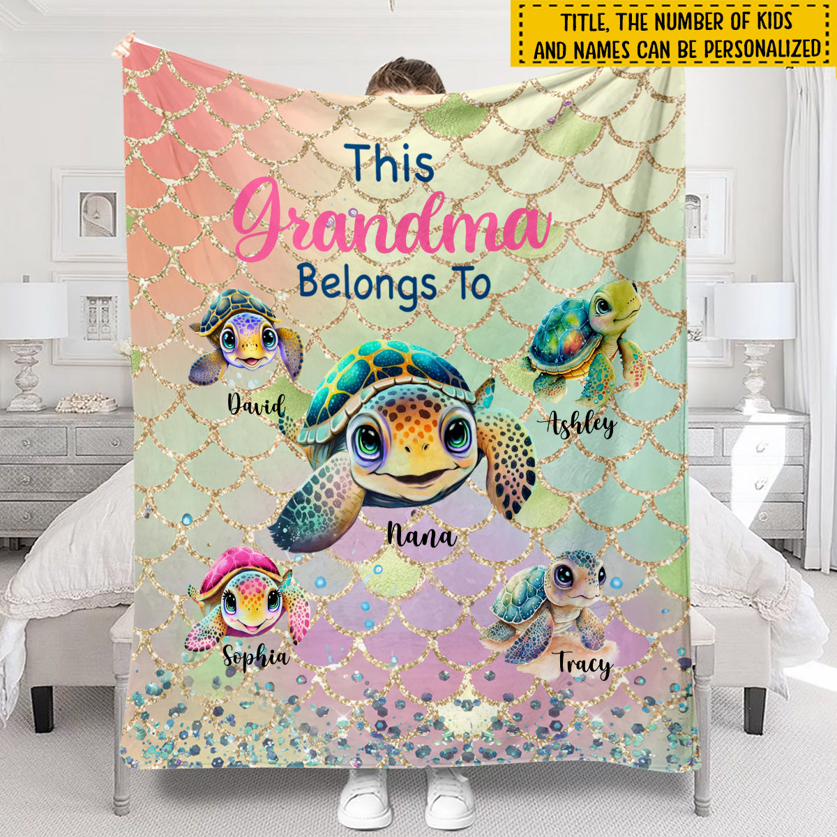 This Grandma Mom Belongs To Custom Any Title - Personalized Grandma Blanket