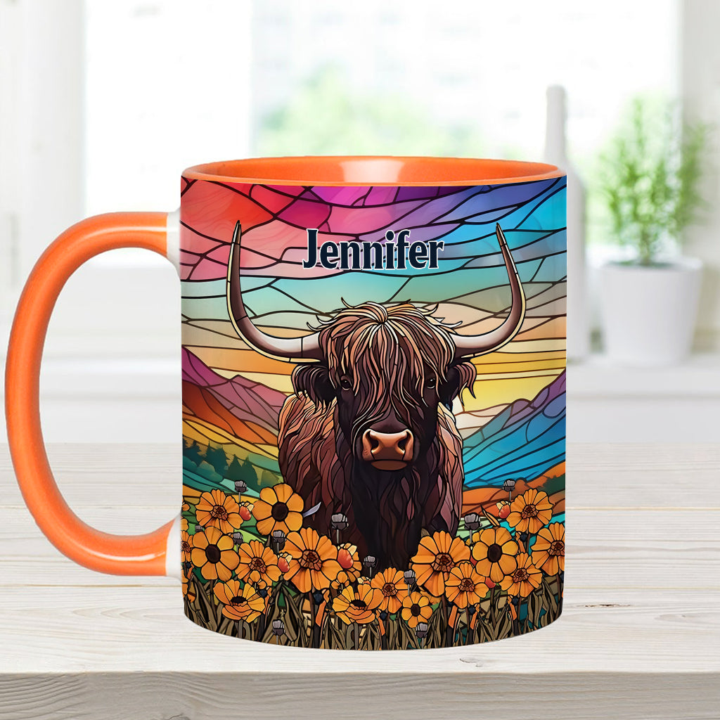 Liebe Hochlandrinder - Personalisierte Tasse