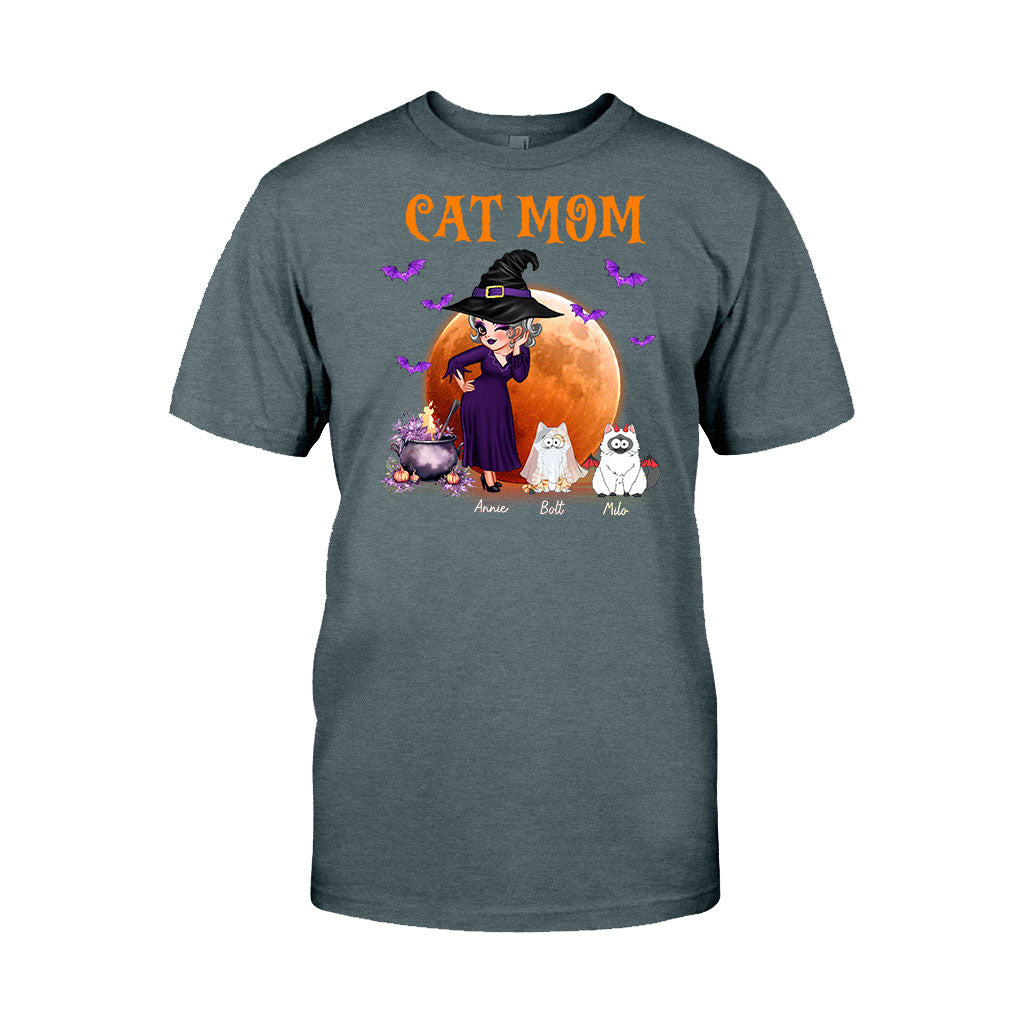 Cat Mom Witch Style - Personalized Cat T-shirt And Hoodie