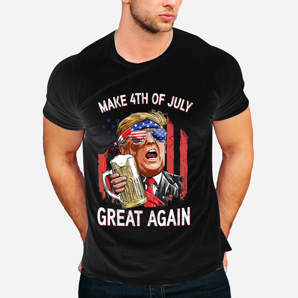 T-shirt et sweat à capuche « Make the 4th of July America Great Again »