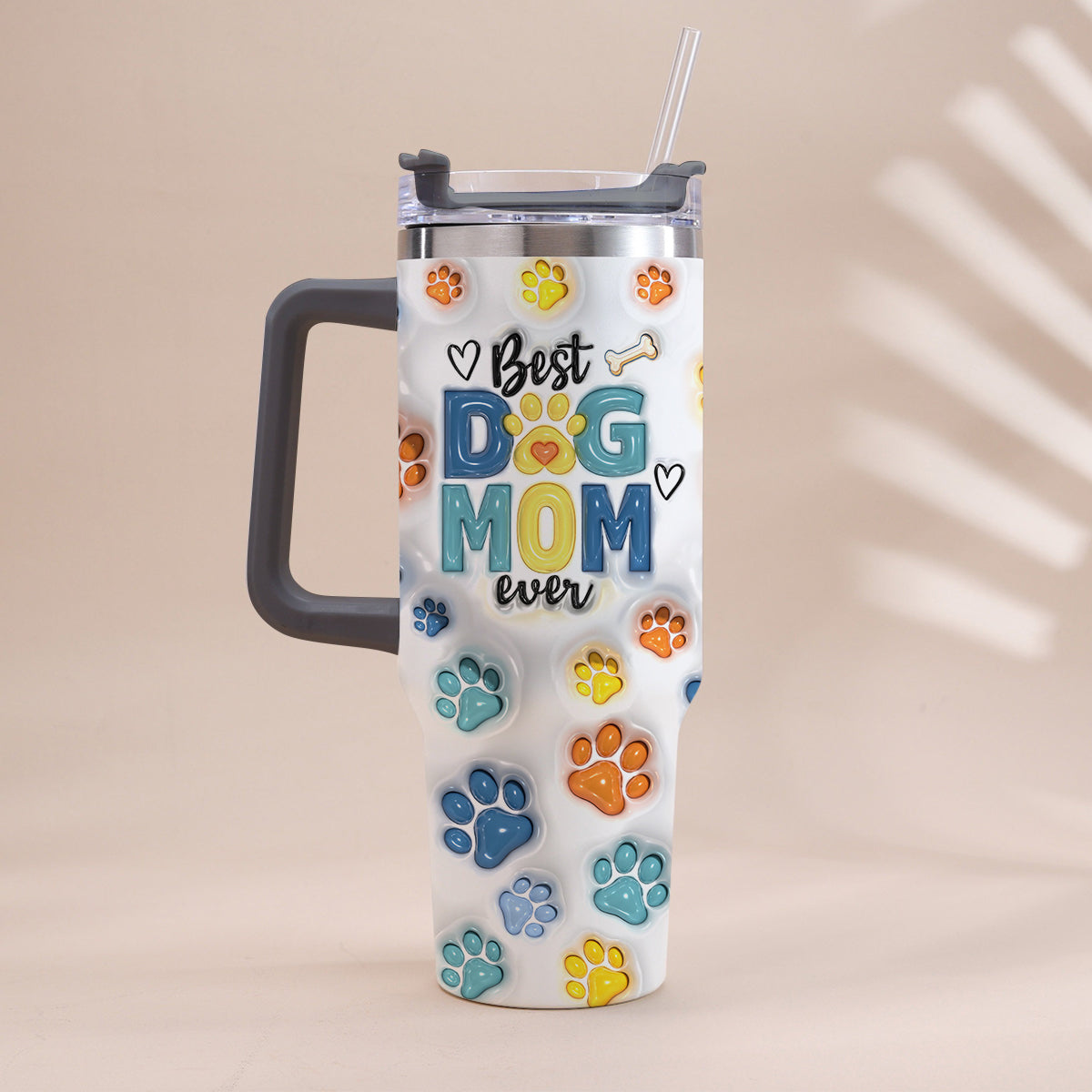 Best Dog Dad/ Mom Ever - Personalized Dog Tumbler With Handle