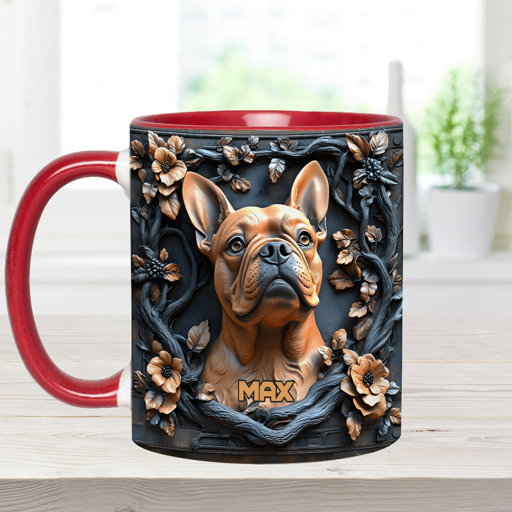 Mug personnalisé avec motif chien « Lovely Frenchie »