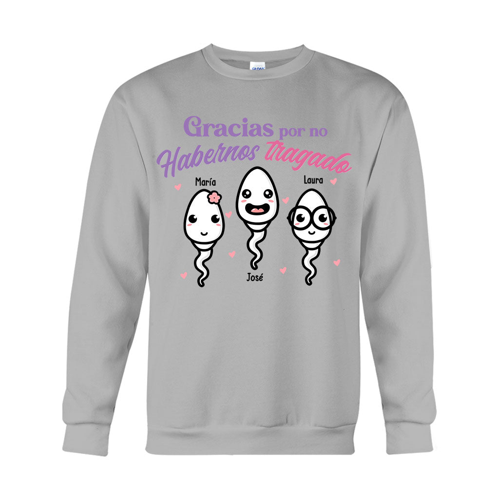 Gracias Por No Habernos Tragado - Personalized Mother T-shirt And Hoodie