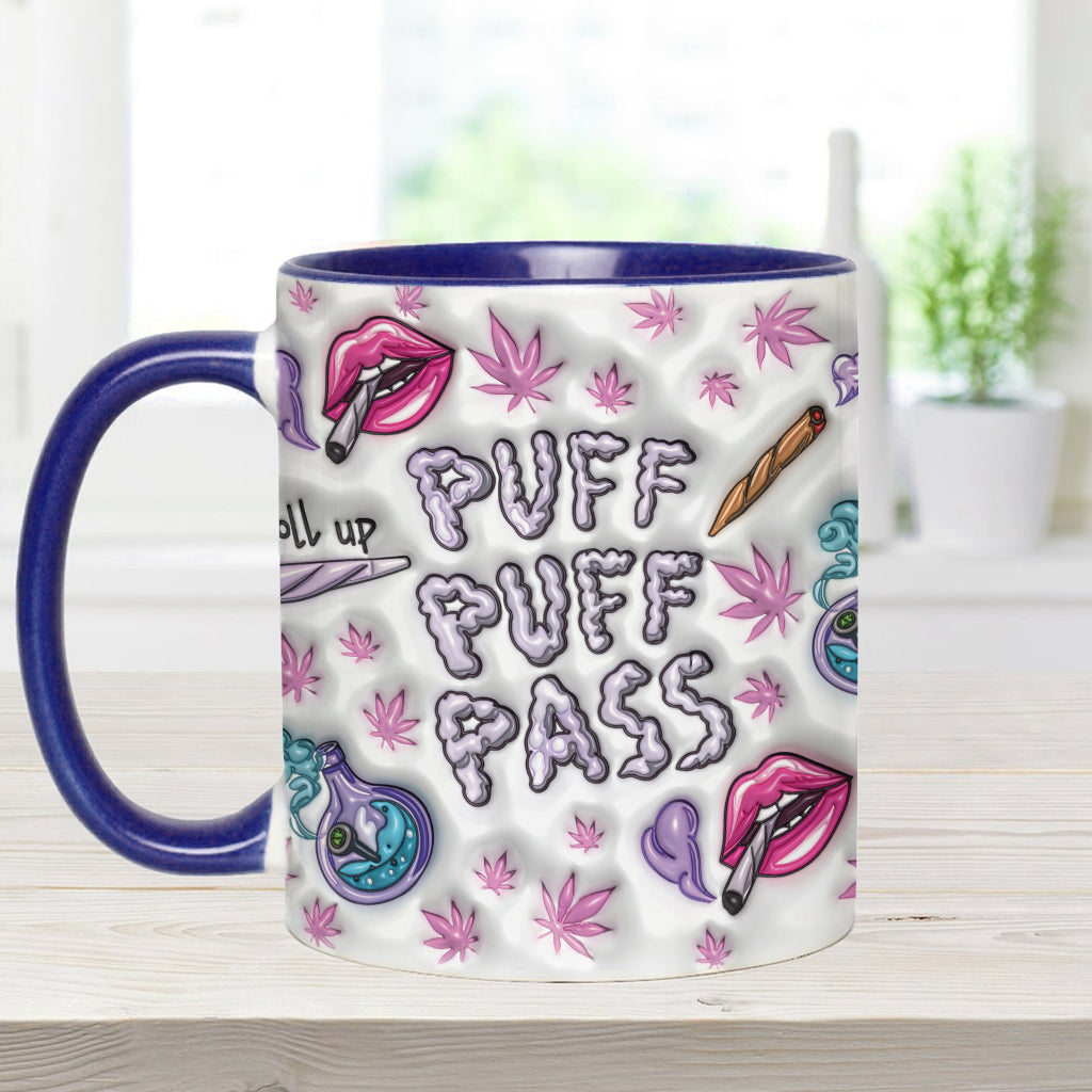 Puzz Puzz Pass - Personalized Weed Accent Mug