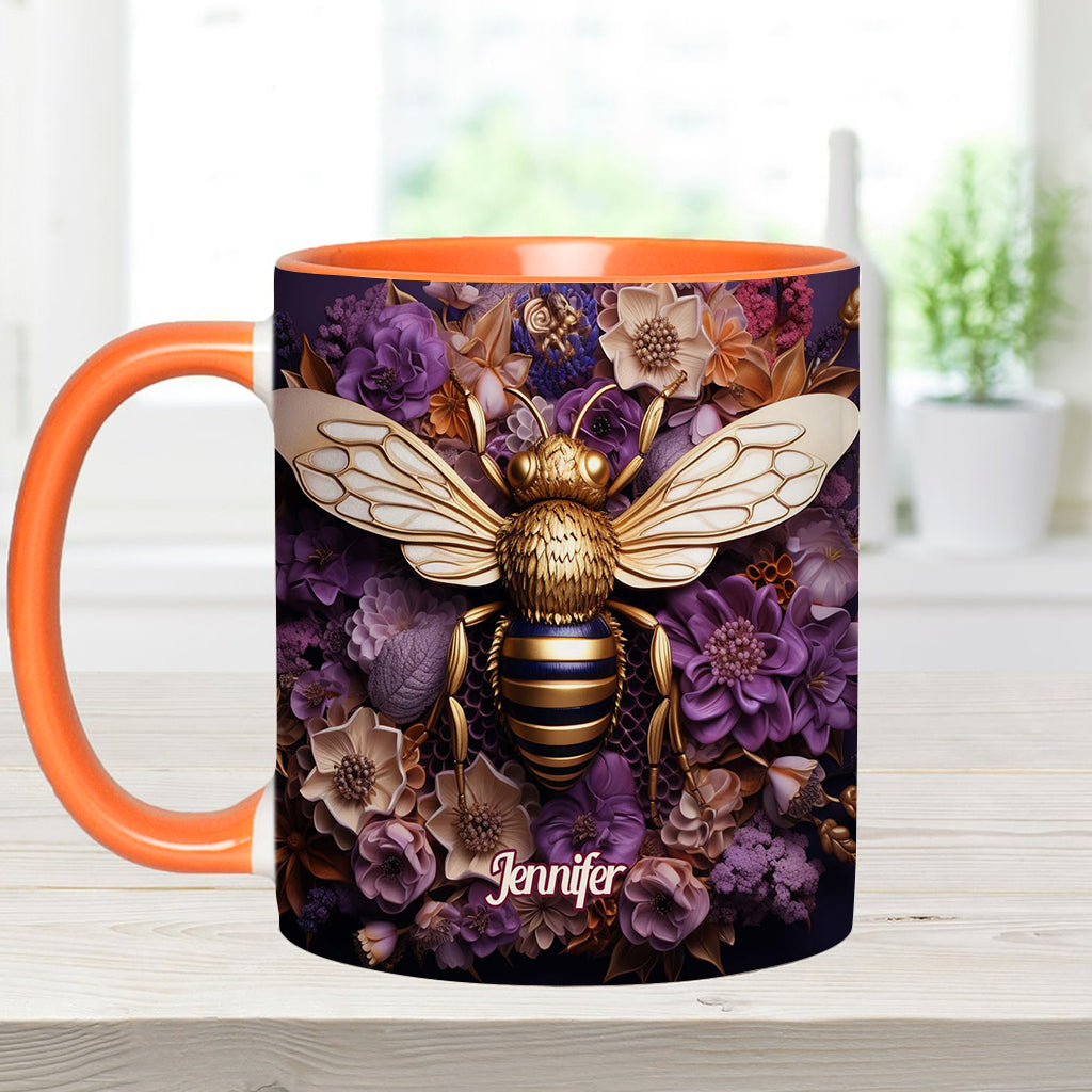 Mug personnalisé Bee Happy Golden Bee - Motif abeille