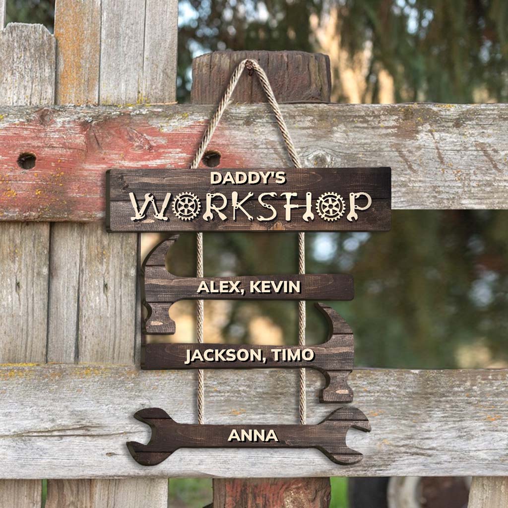 Daddy's/ Grandpa's ... Work Shop - Personalized Father Pallet Wood Sign