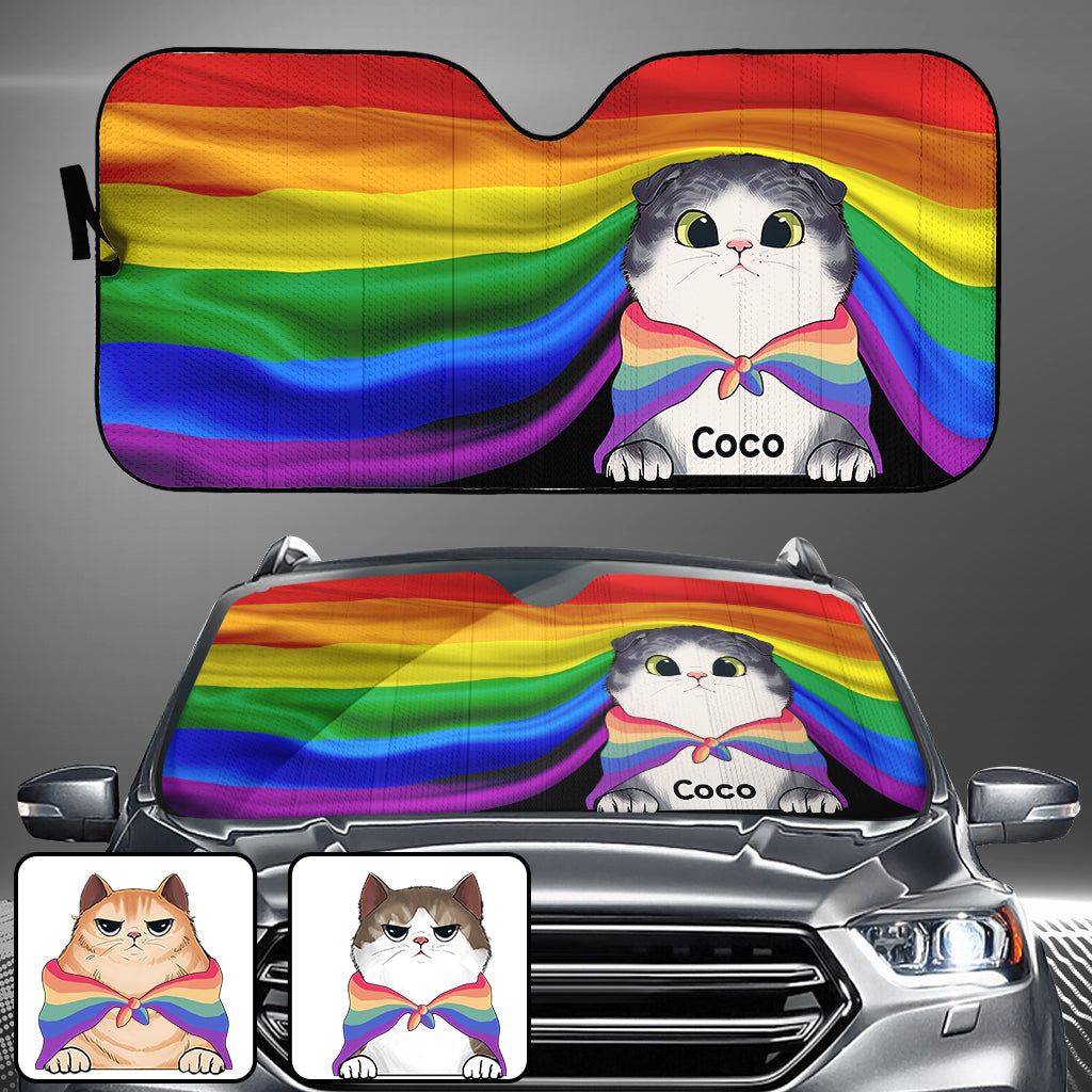 Pride Cat - Personalized Cat Car Sunshade