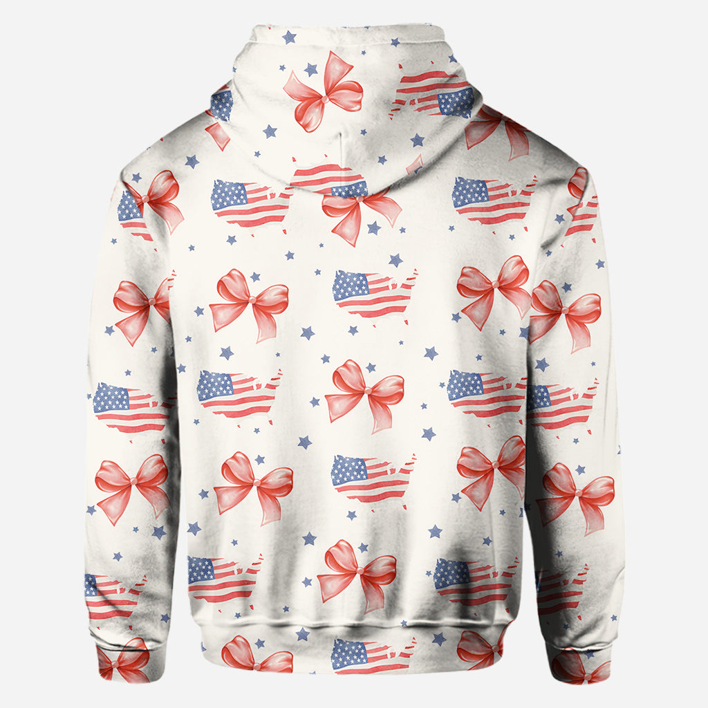 Coquette American Girl - Personalisiertes T-Shirt zum Unabhängigkeitstag/4. Juli