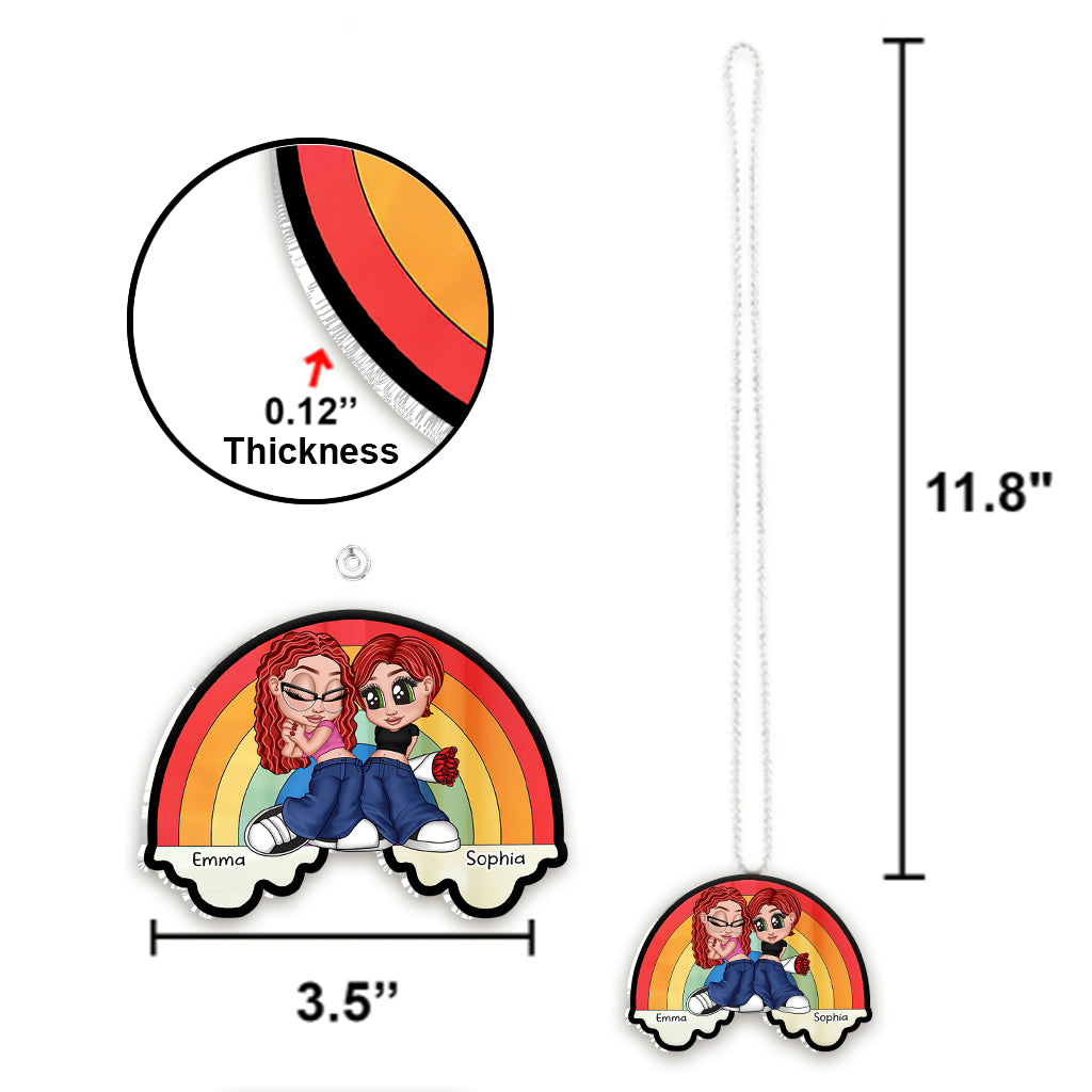 I Liked You & Love You - Personalized LGBT Support Custom Shaped Car Ornament