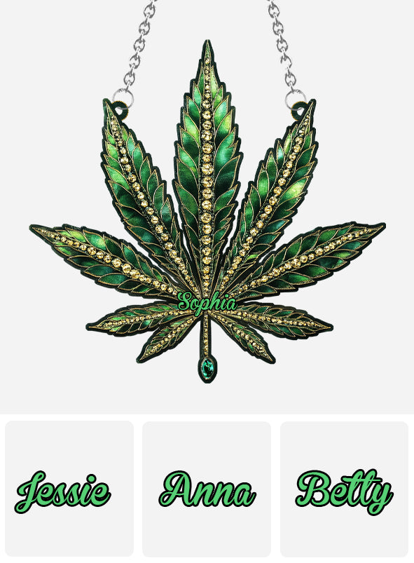Beautiful Canabis - Personalized Weed Window Hanging Suncatcher Ornament