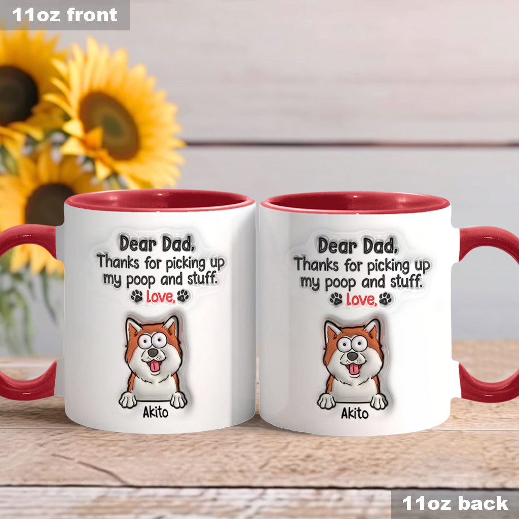 Merci d'avoir ramassé mes crottes - Mug personnalisé avec motif chien