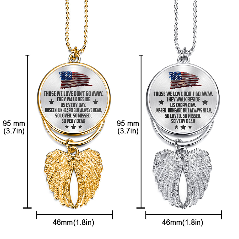Ceux que nous aimons ne disparaissent jamais - Ornement personnalisé en forme d'ailes de vétéran