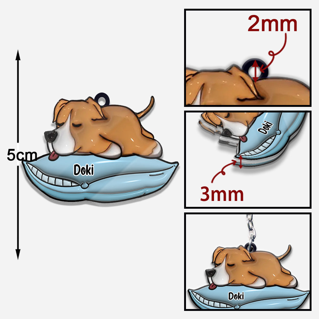 I Love My Dogs - Personalized Dog Keychain