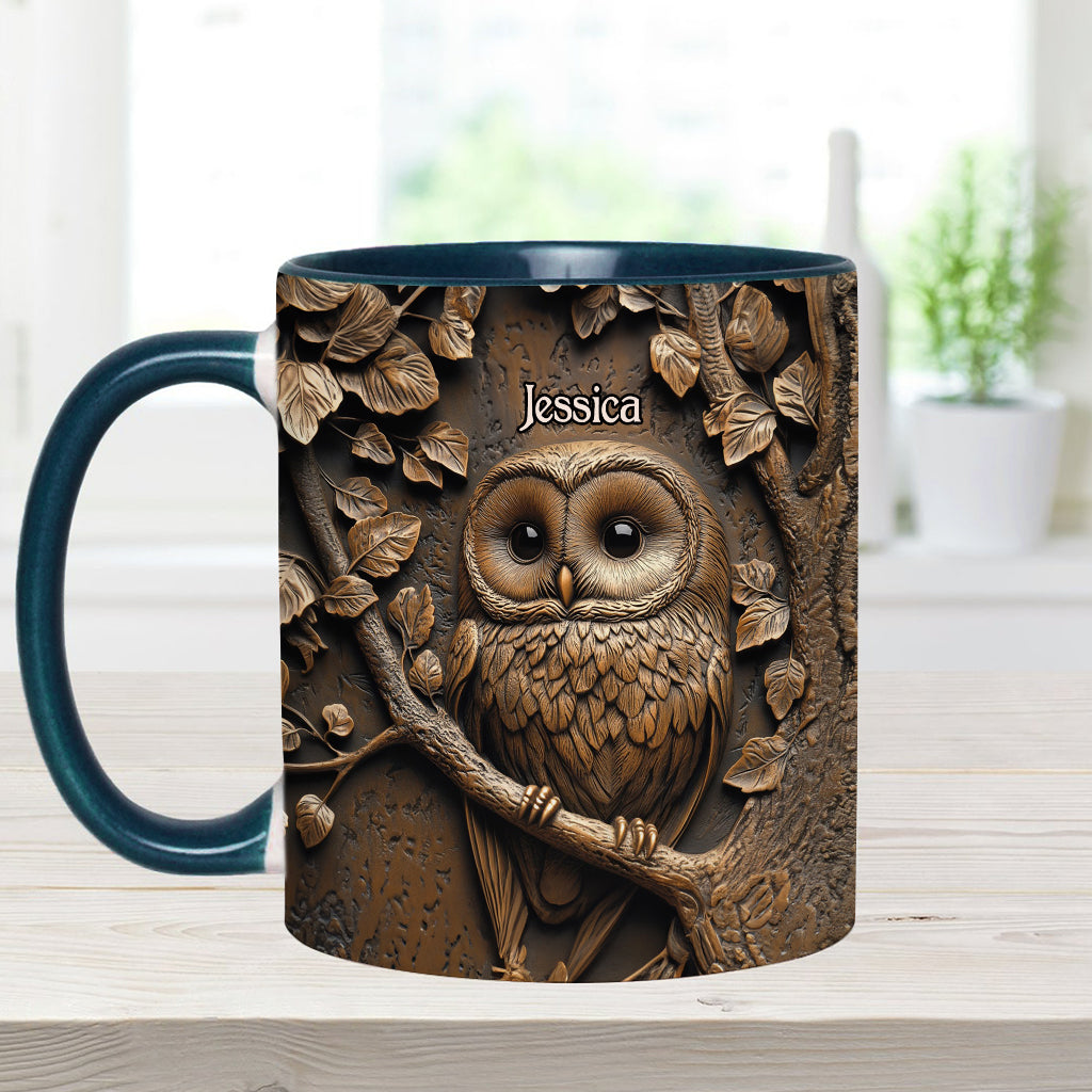 Stunning Owl - Personalized Owl Accent Mug