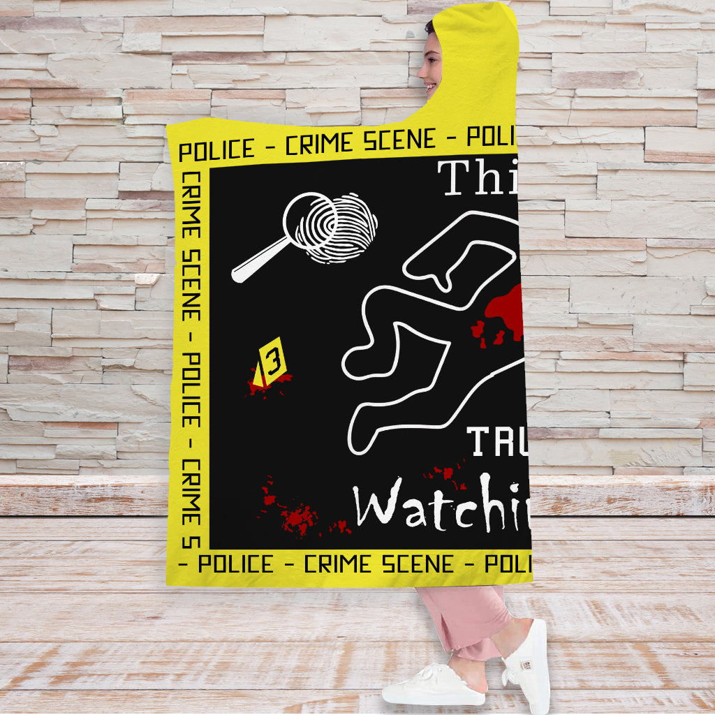 True Crime Watching Blanket - Personalized Hooded Blanket