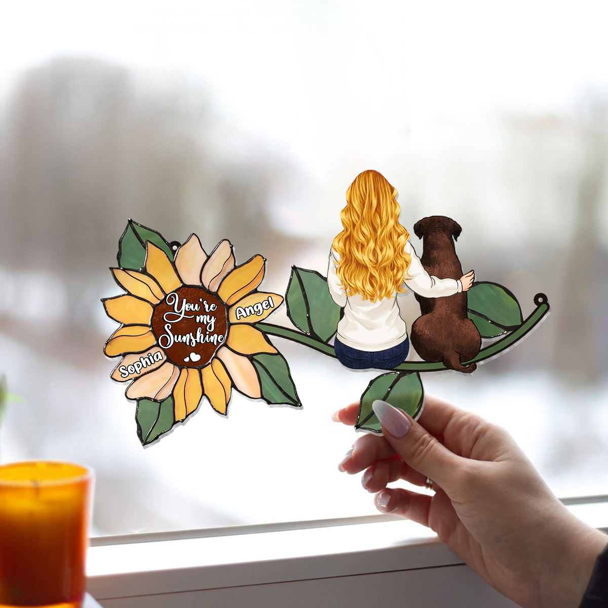 You're My Sunshine - Personalized Dog Window Hanging Suncatcher Ornament