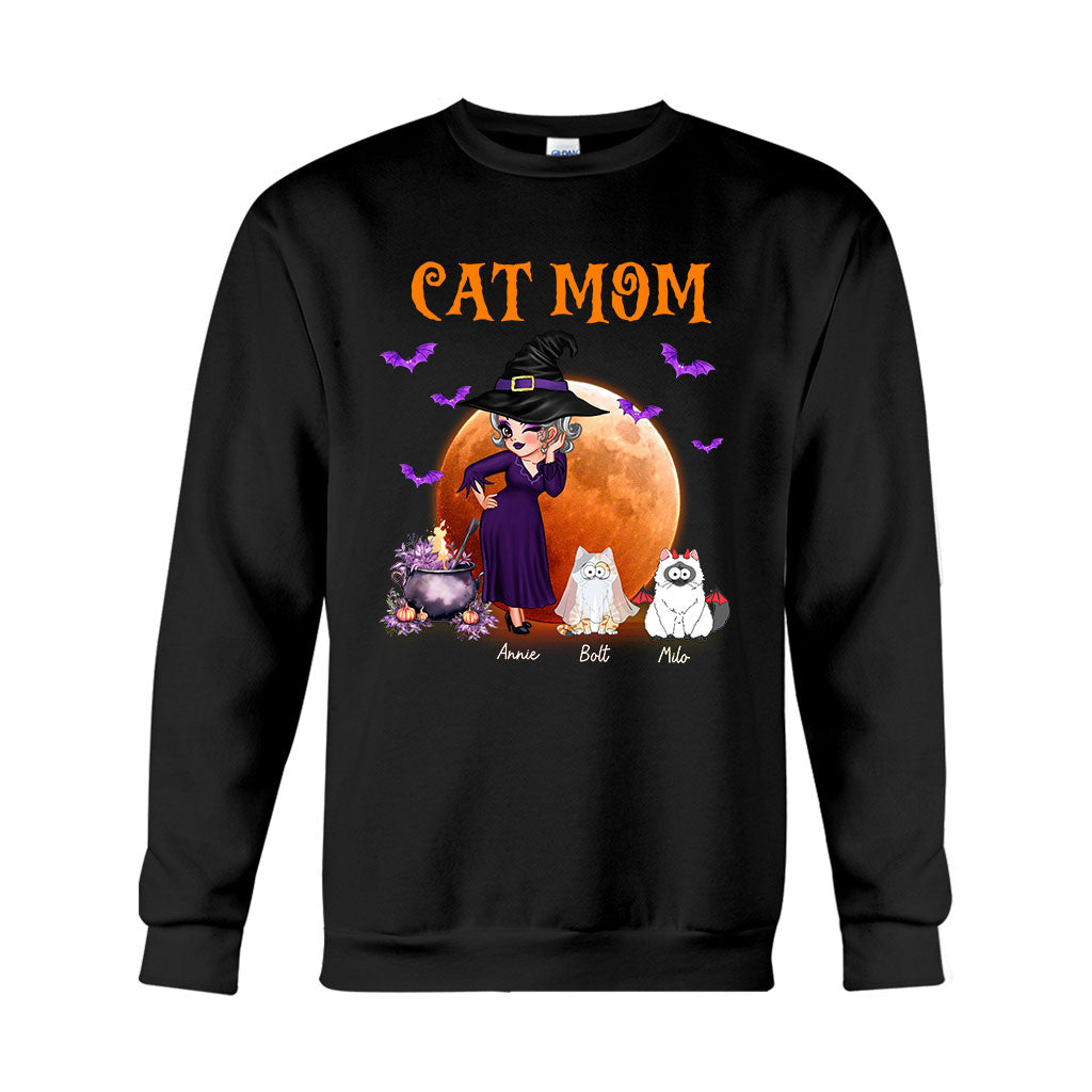 Cat Mom Witch Style - Personalized Cat T-shirt And Hoodie