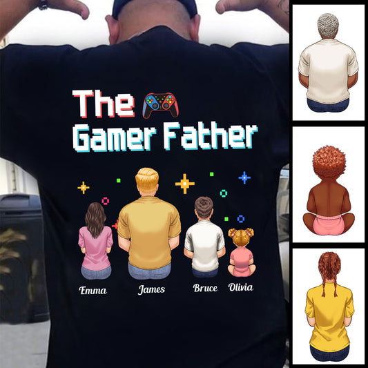 The Gamer Dad Gaming Father Any Title - Personalized Video Game T-shirt and Hoodie