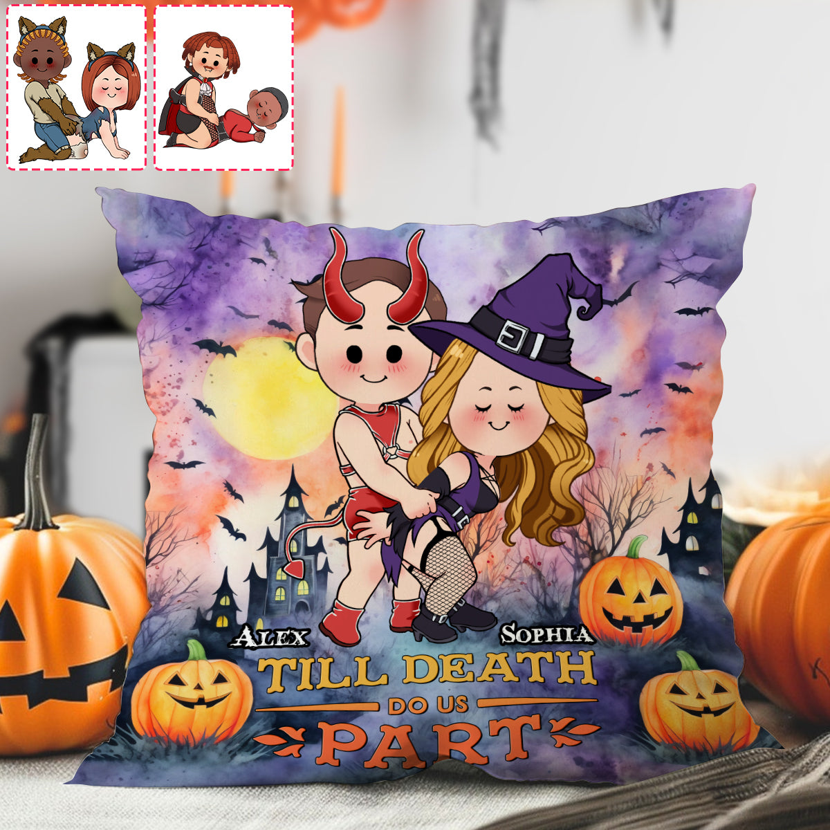 Till Death Do Us Part - Personalized Couple Throw Pillow