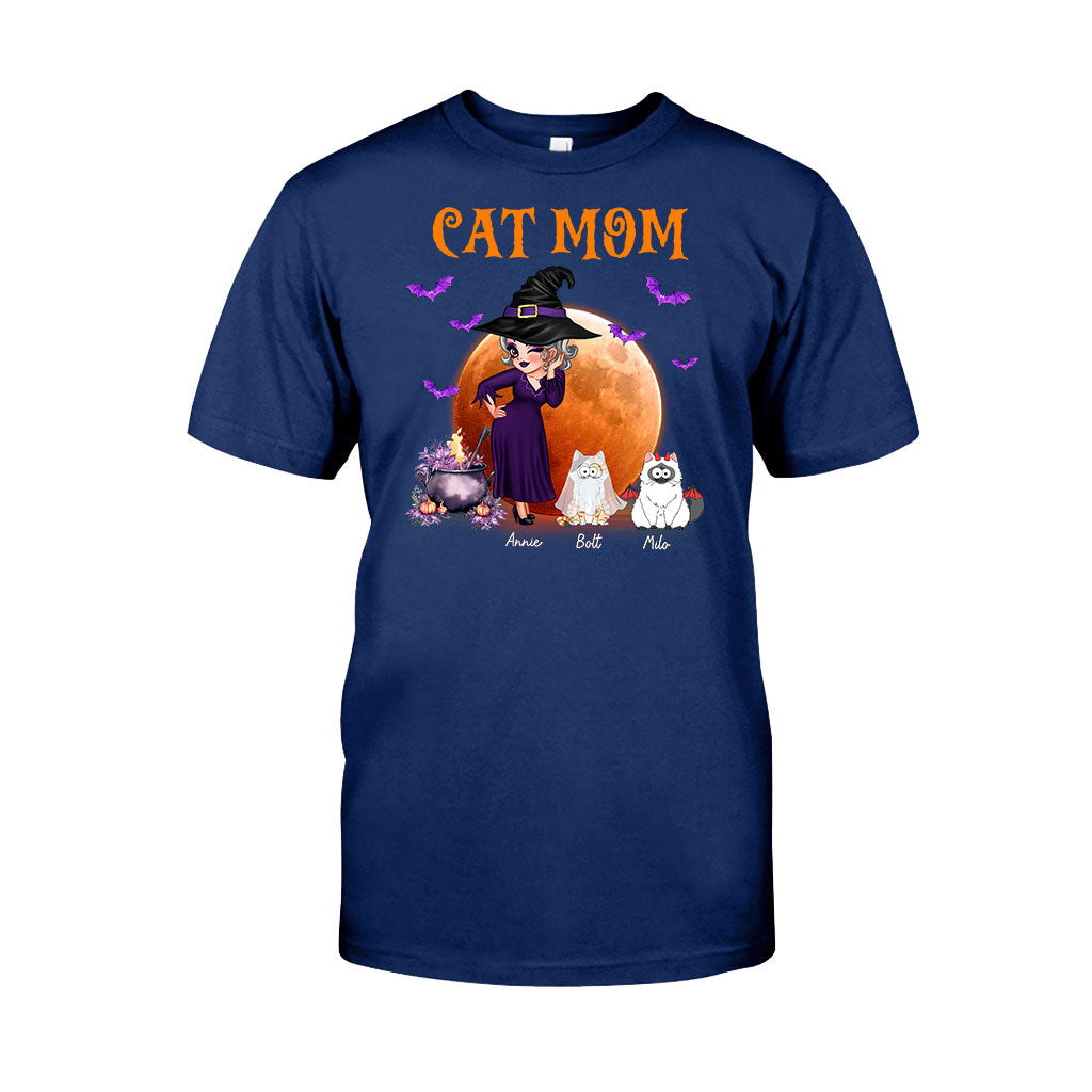 Cat Mom Witch Style - Personalized Cat T-shirt And Hoodie