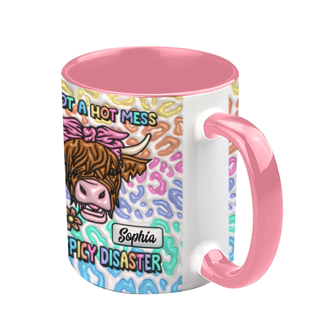 I'm Not A Hot Mess - Personalized Accent Mug