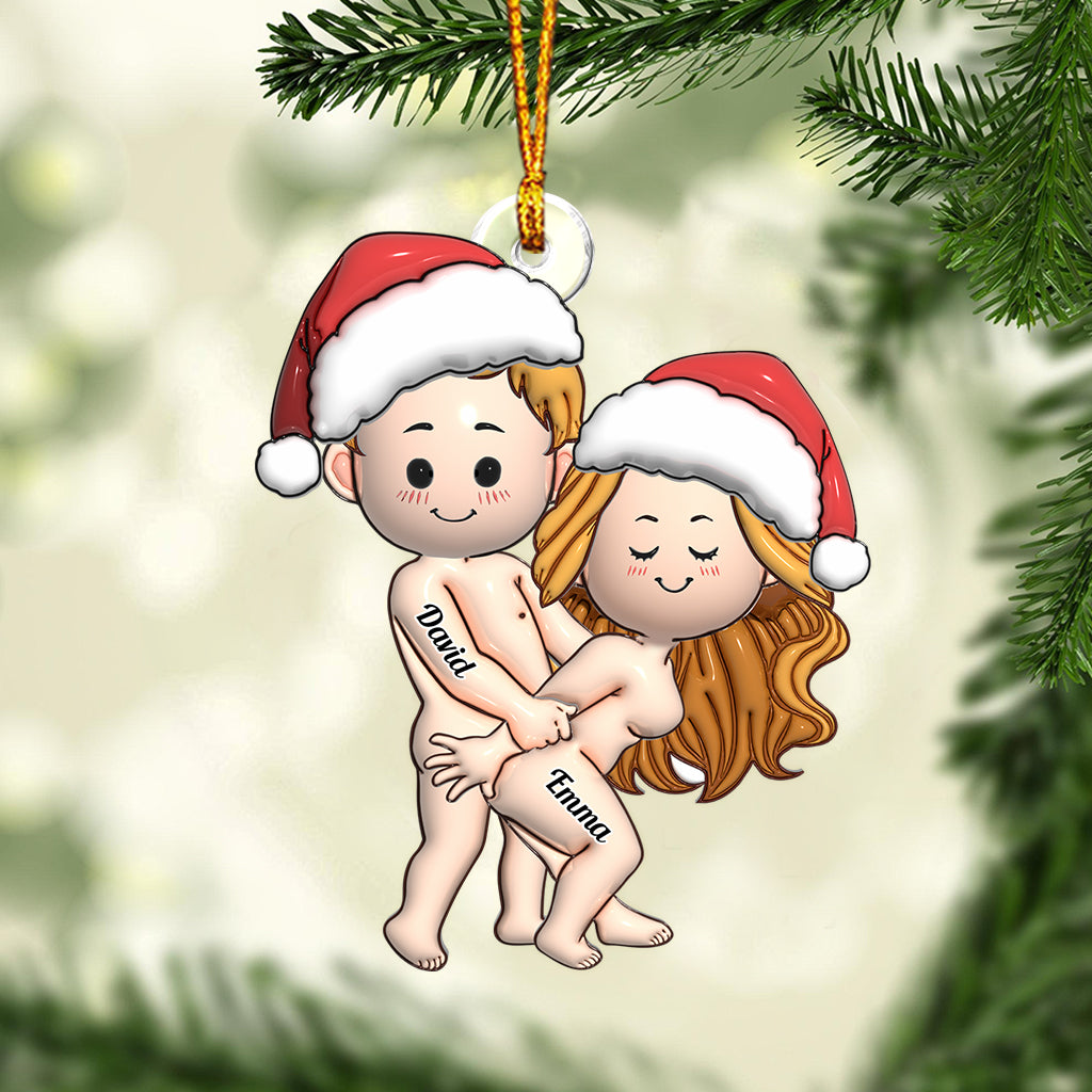 I Love You Forever - Personalized Couple Custom Shaped Ornament