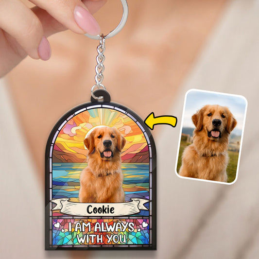 I'm Always With You - Personalized Dog Keychain