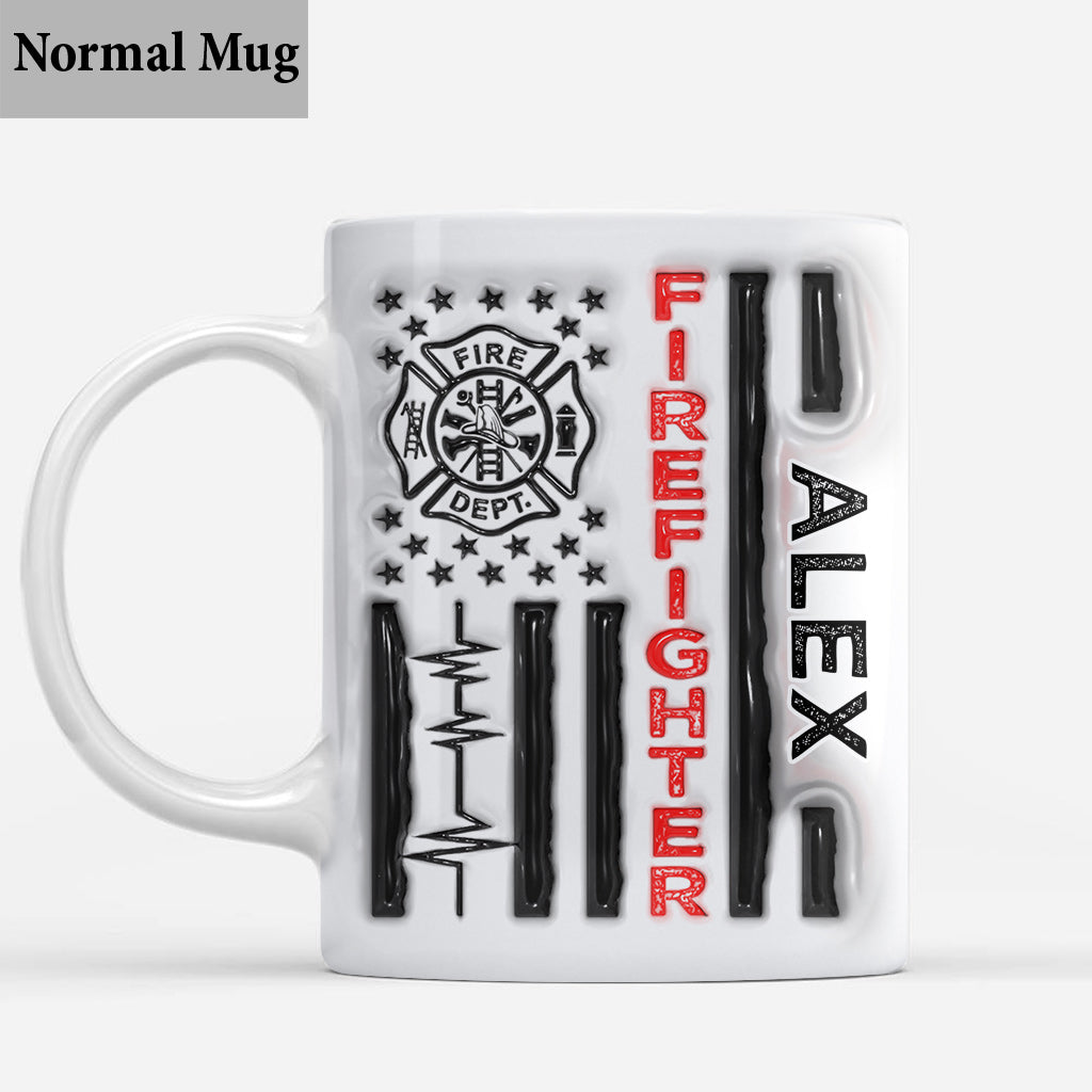 Mug personnalisé pour pompier, motif patriotique du 4 juillet