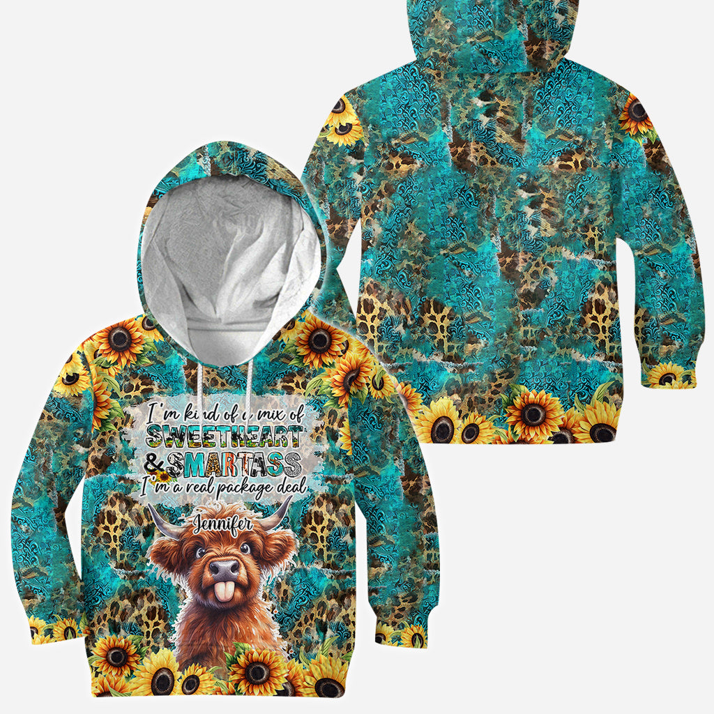 Vache des Highlands impertinente - Chemise personnalisée intégrale