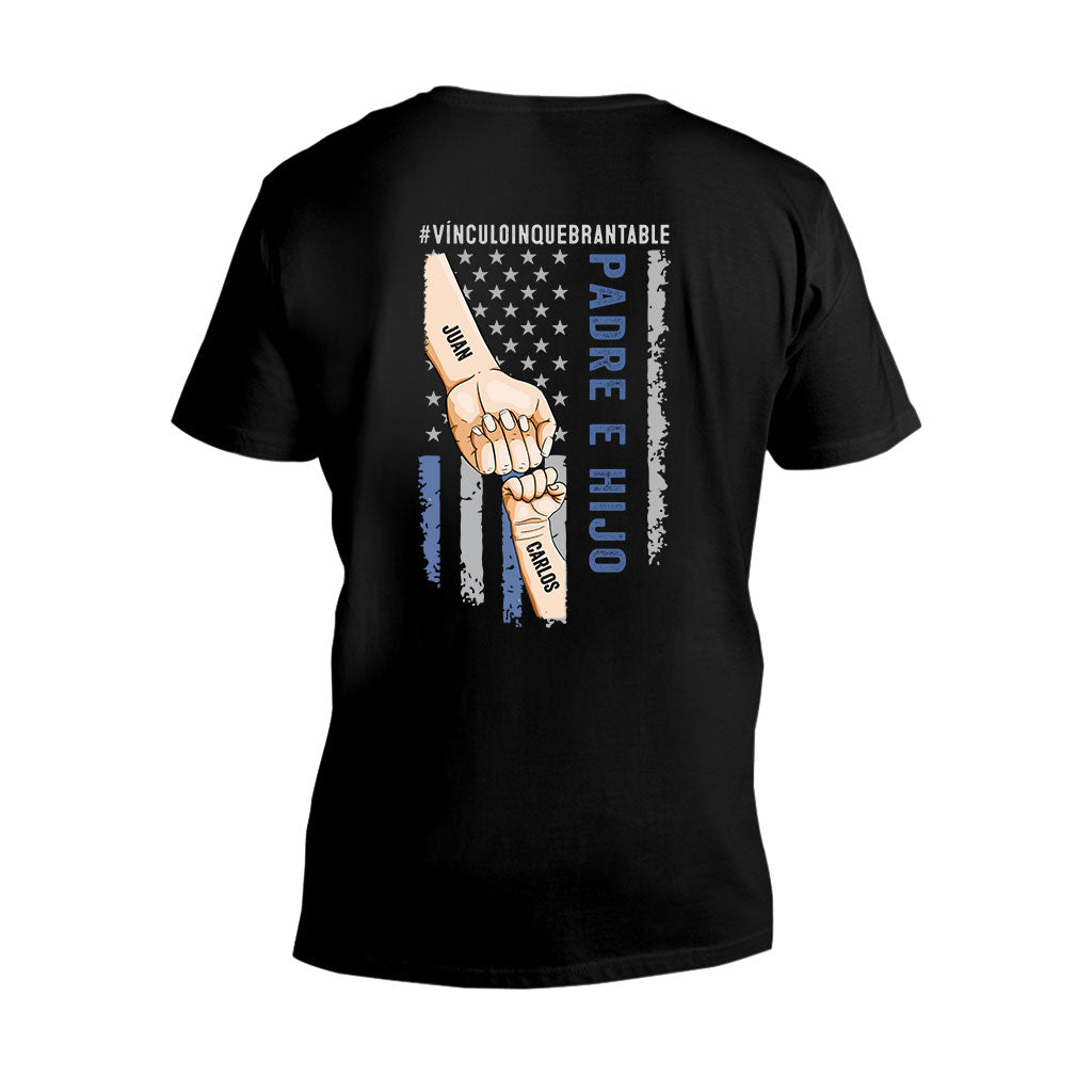 Padre E Hijos Vínculo Inquebrantable - Personalized Father T-shirt and Hoodie