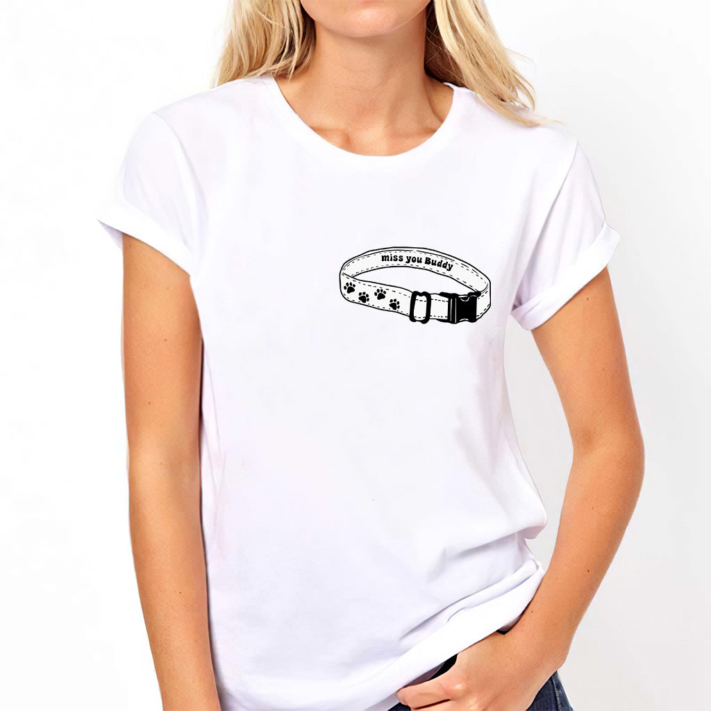 Collier « Tu me manques » - T-shirt et sweat à capuche personnalisés pour chien