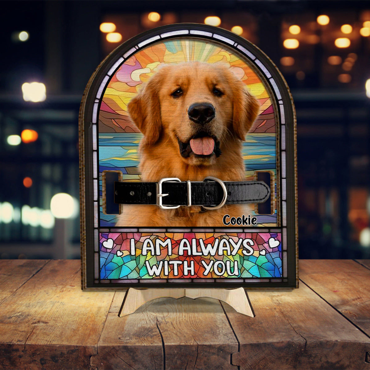 I'm Always With You - Personalized Dog 2 Layered Wood Sign / Wood Plaque