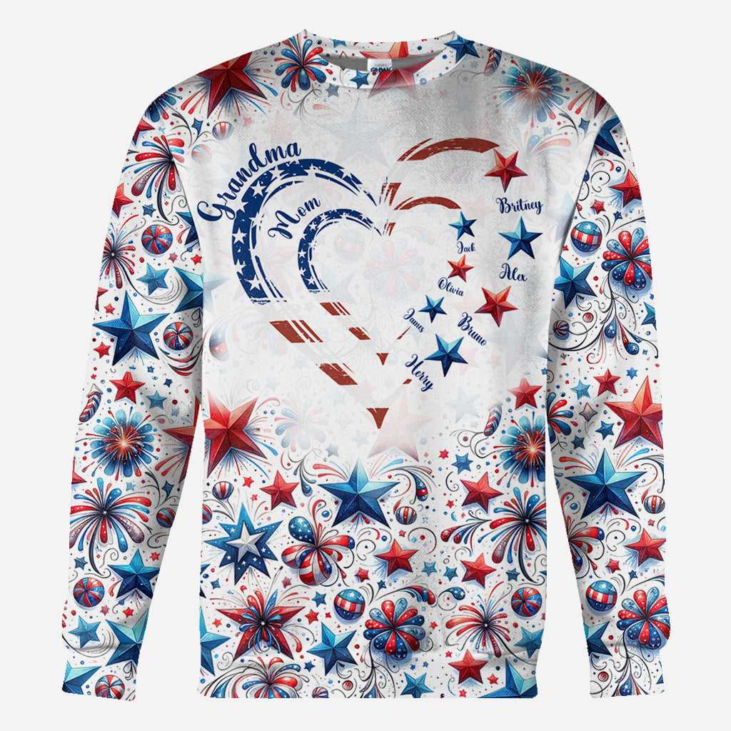 American Grandma - Personalized Grandma All Over Shirt