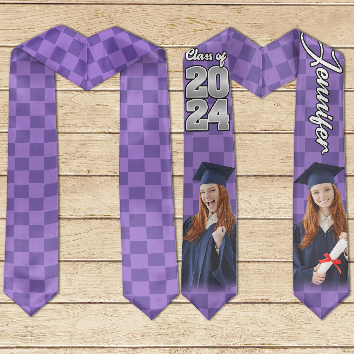 Photo Custom Graduation Stole Sash - Personalized Graduation Graduation Stole