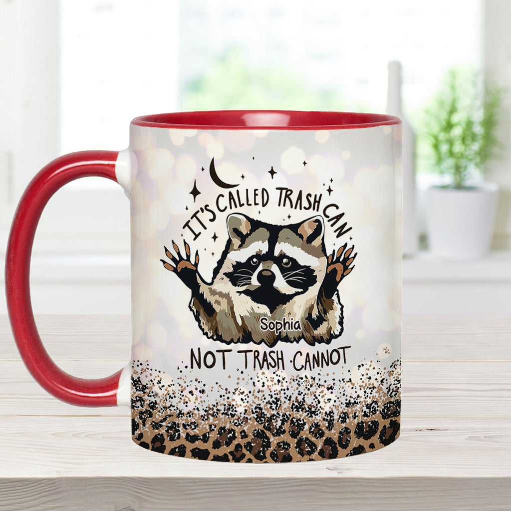 Mülleimer nicht - Personalisierte Tasse mit Waschbär-Motiv