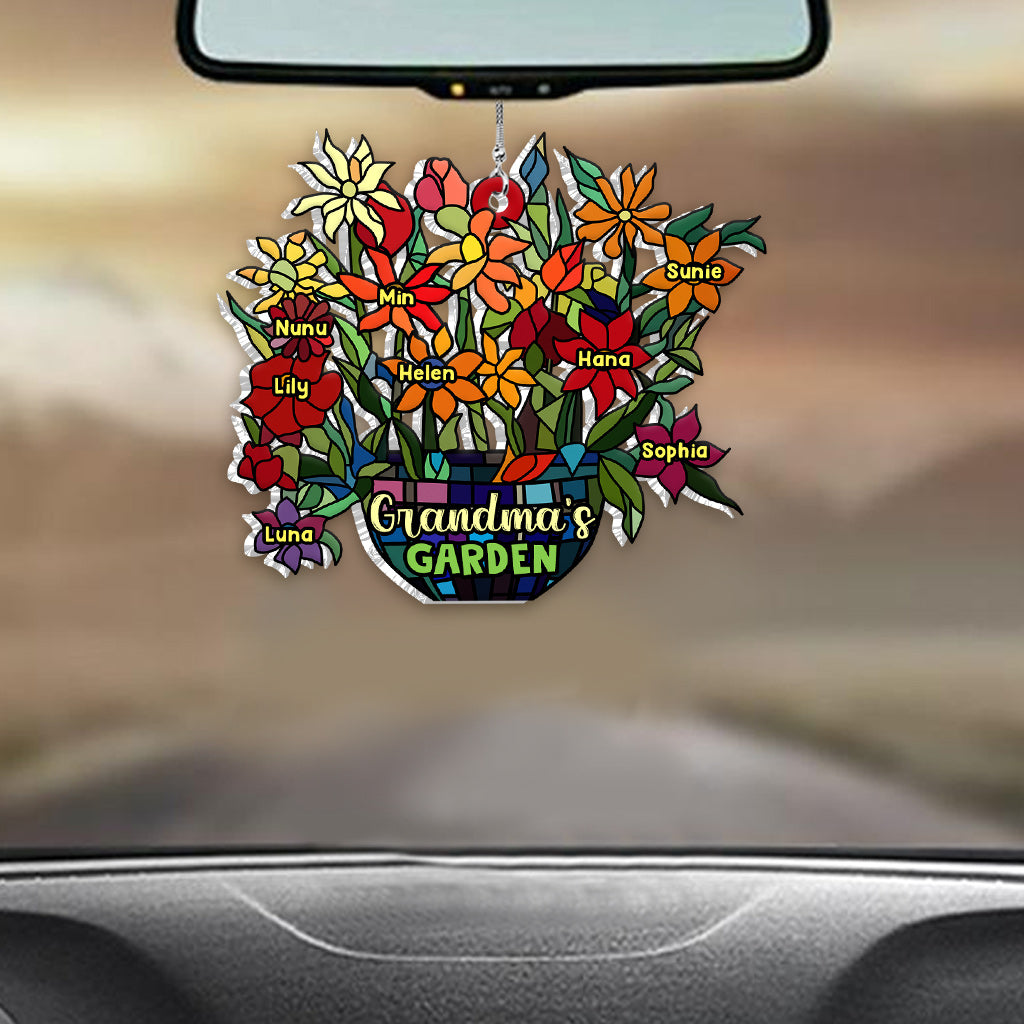 Grandma's Garden - Personalized Grandma Car Ornament
