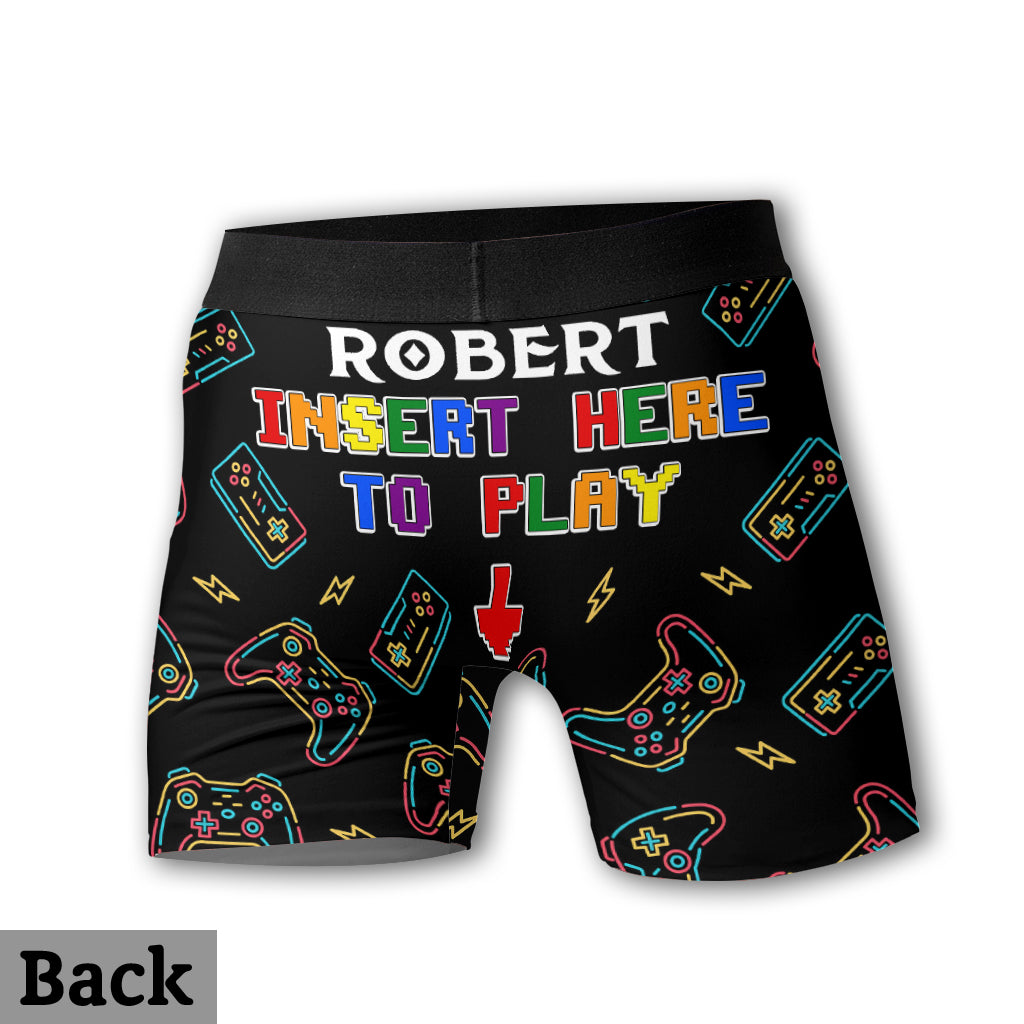 Hier einfügen zum Abspielen – Personalisierte Herren-Boxershorts mit LGBT-Unterstützung