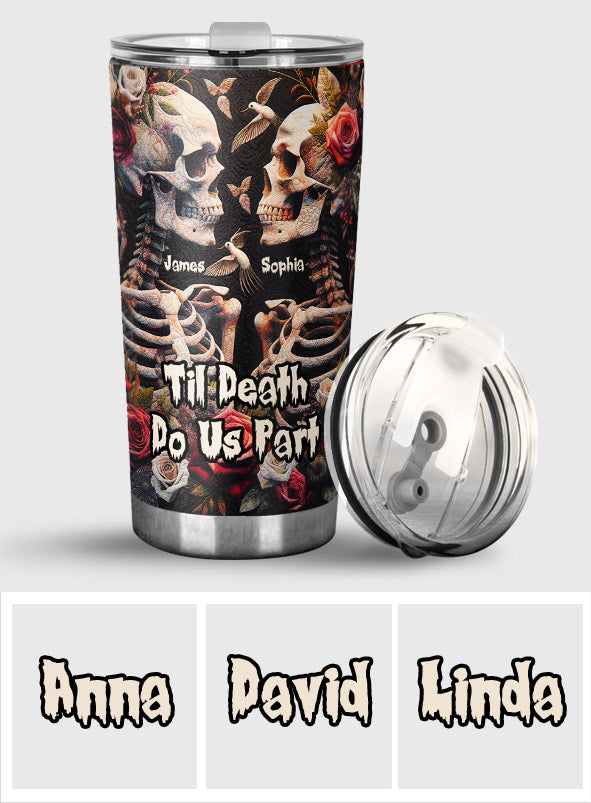 Bis dass der Tod uns scheidet – personalisierter Totenkopf-Trinkbecher