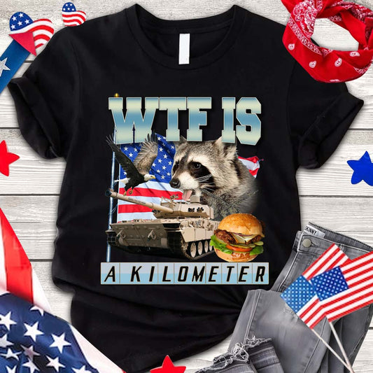 Was zum Teufel ist ein Kilometer? – Waschbär-T-Shirt und Hoodie
