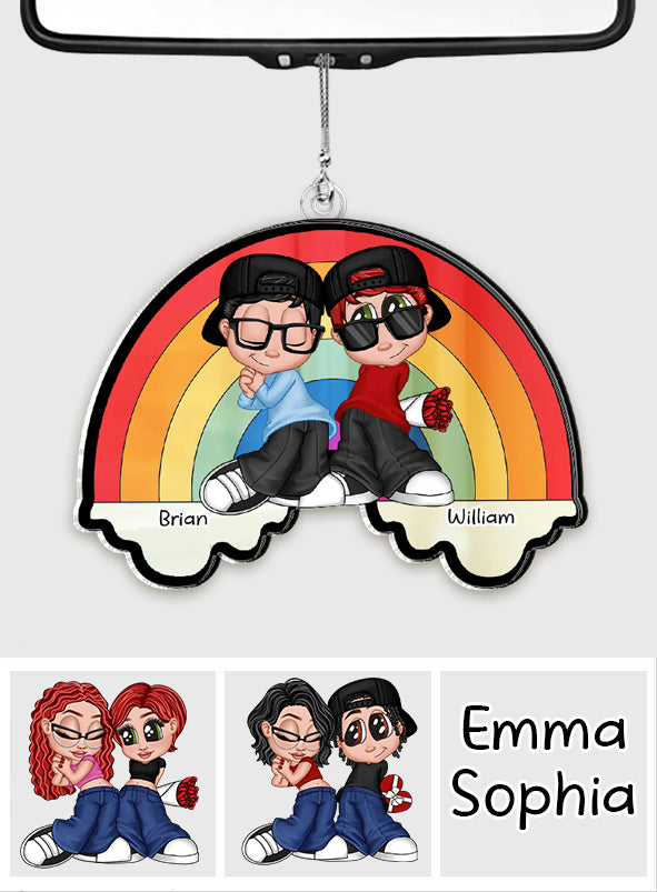 I Liked You & Love You - Personalized LGBT Support Custom Shaped Car Ornament