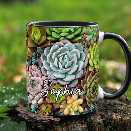 Magnifiques plantes succulentes et cactus - Mug personnalisé à motif cactus