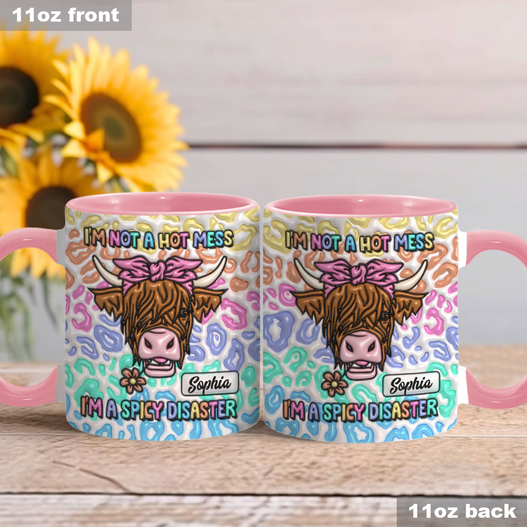 I'm Not A Hot Mess - Personalized Accent Mug