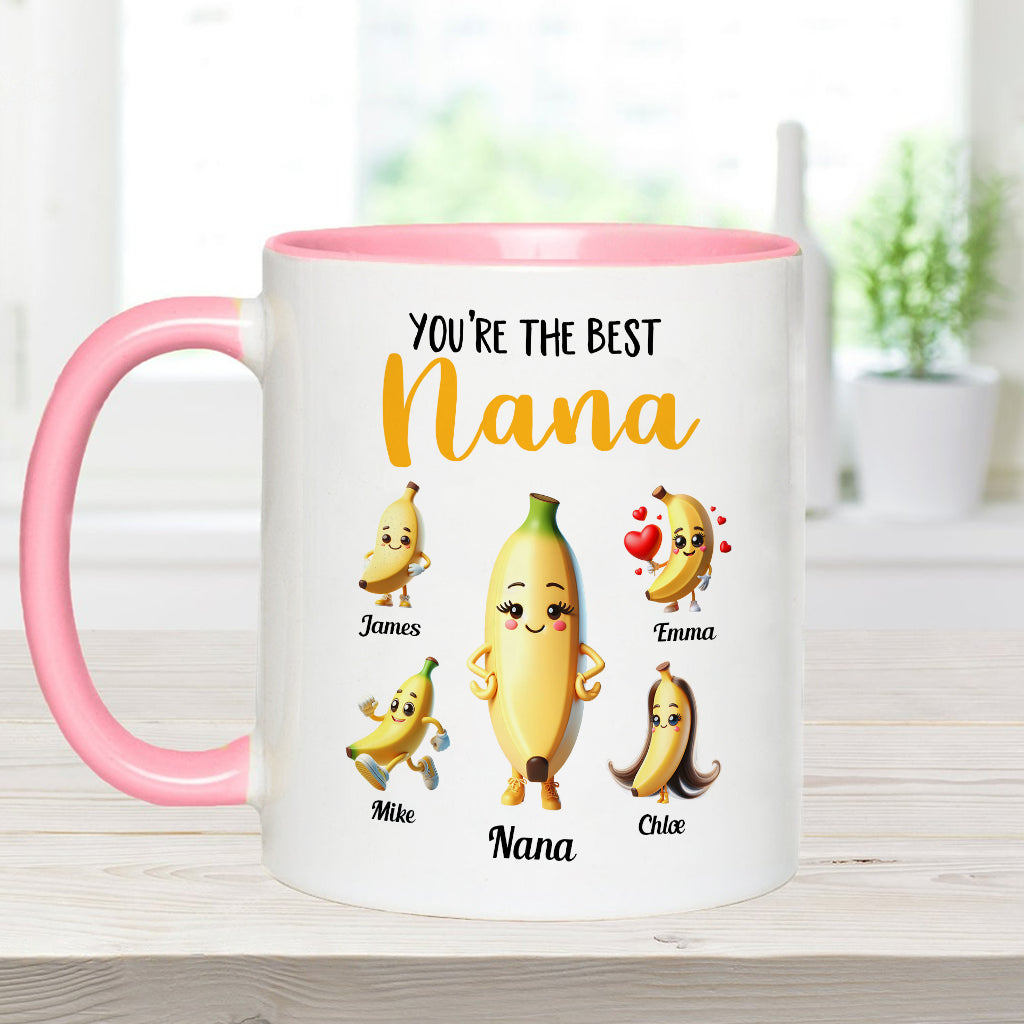 Best Nana Ever - Personalized Grandma Accent Mug