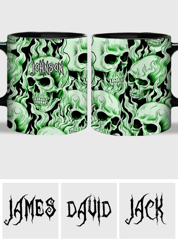 Green Skull - Personalized Skull Mug
