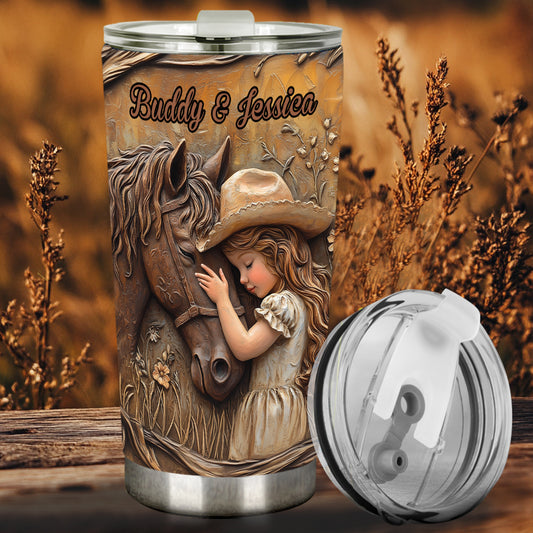 Just A Girl Who Loves Horse - Personalized Horse Tumbler